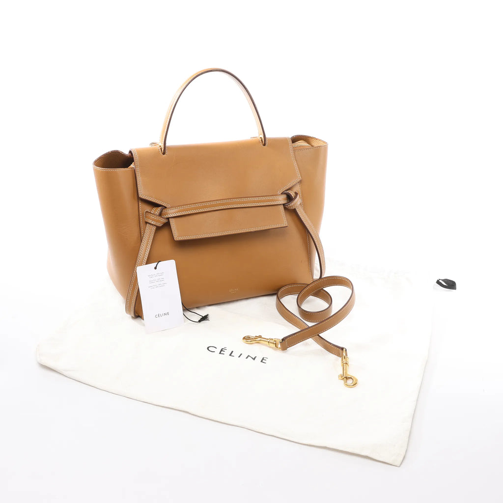 Celine Belt Bag Mini Leather 2way Handbag in Brown