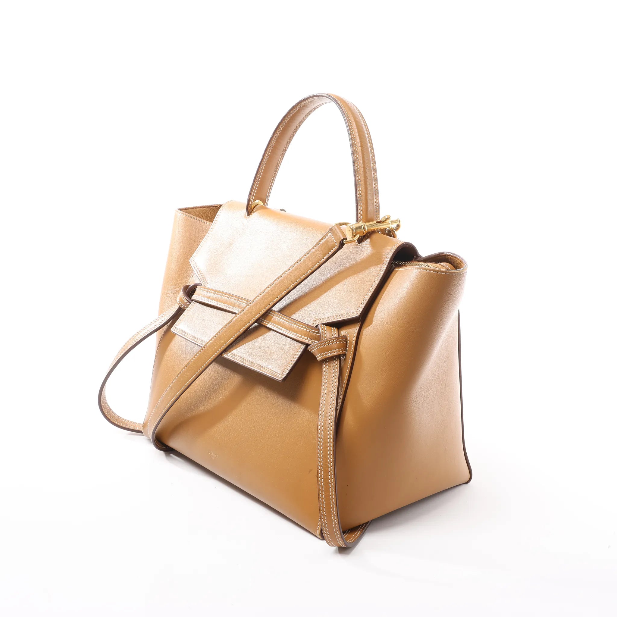 Celine Belt Bag Mini Leather 2way Handbag in Brown