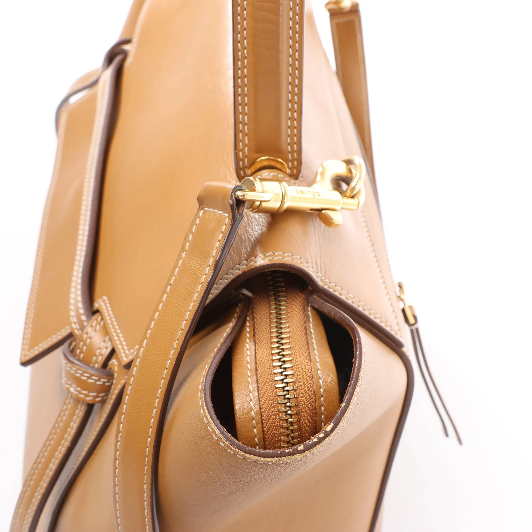 Celine Belt Bag Mini Leather 2way Handbag in Brown