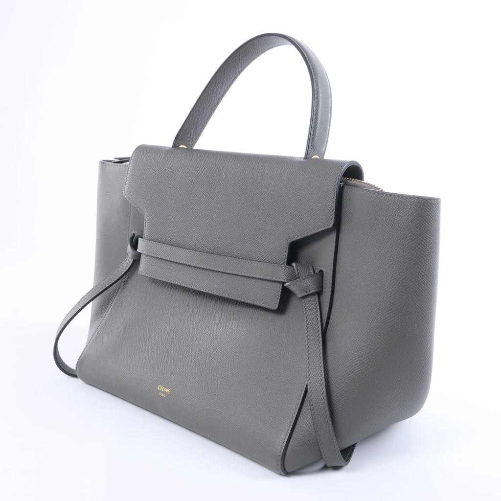 Celine Belt Bag Mini Leather 2 Way Handbag in Gray