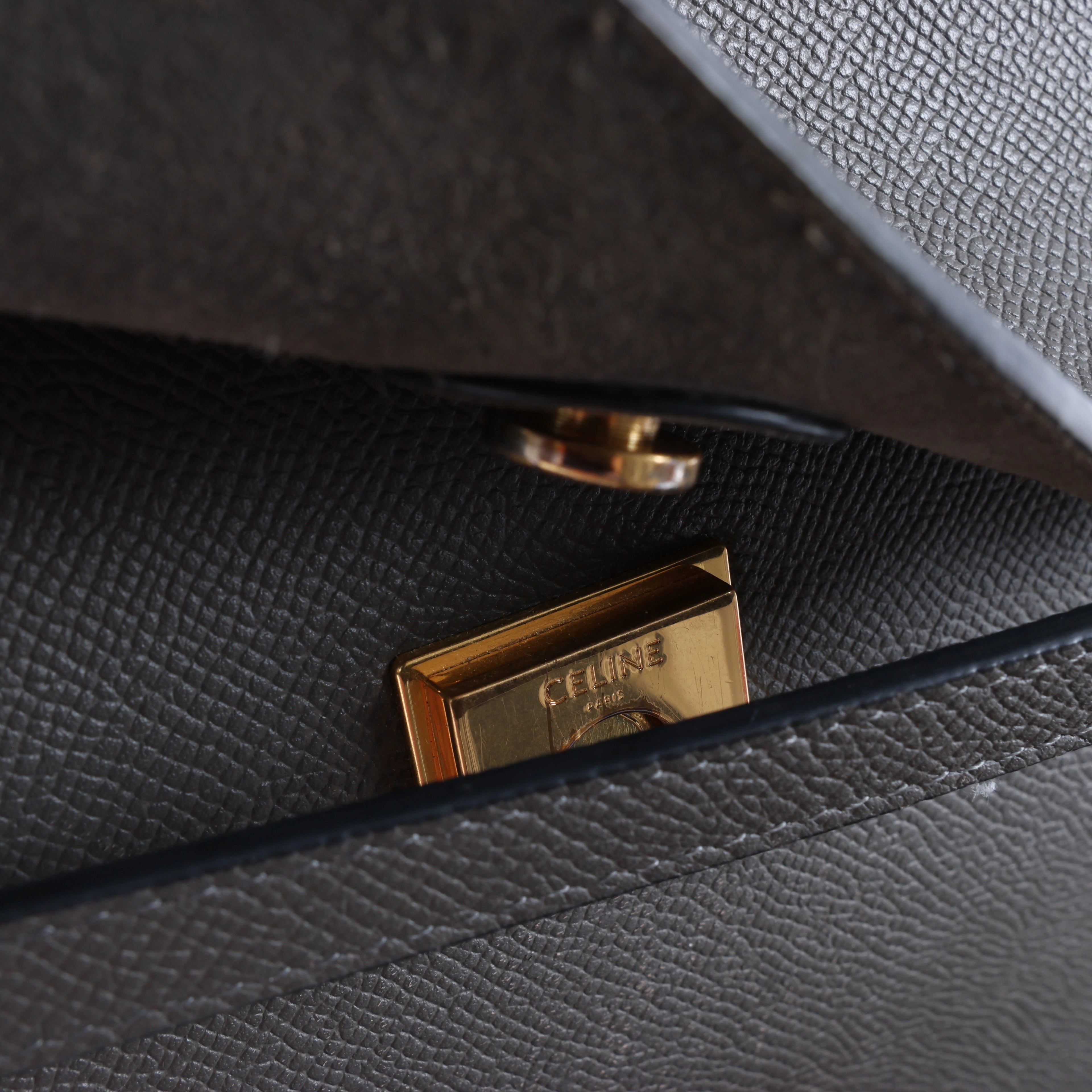 Celine Belt Bag Mini Leather 2 Way Handbag in Gray