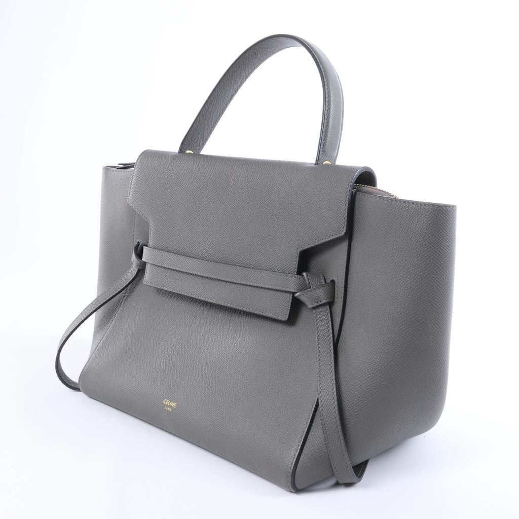 Celine Belt Bag Mini Leather 2 Way Handbag in Gray