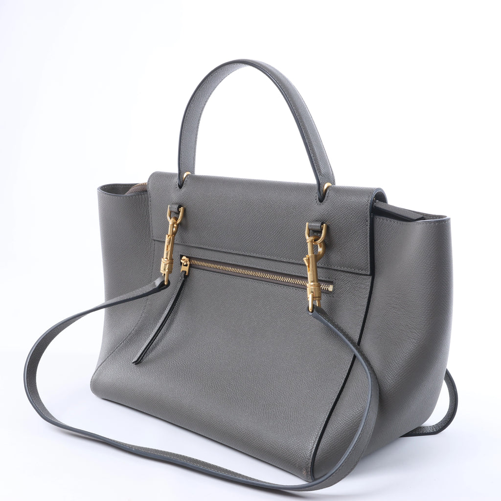 Celine Belt Bag Mini Leather 2 Way Handbag in Gray