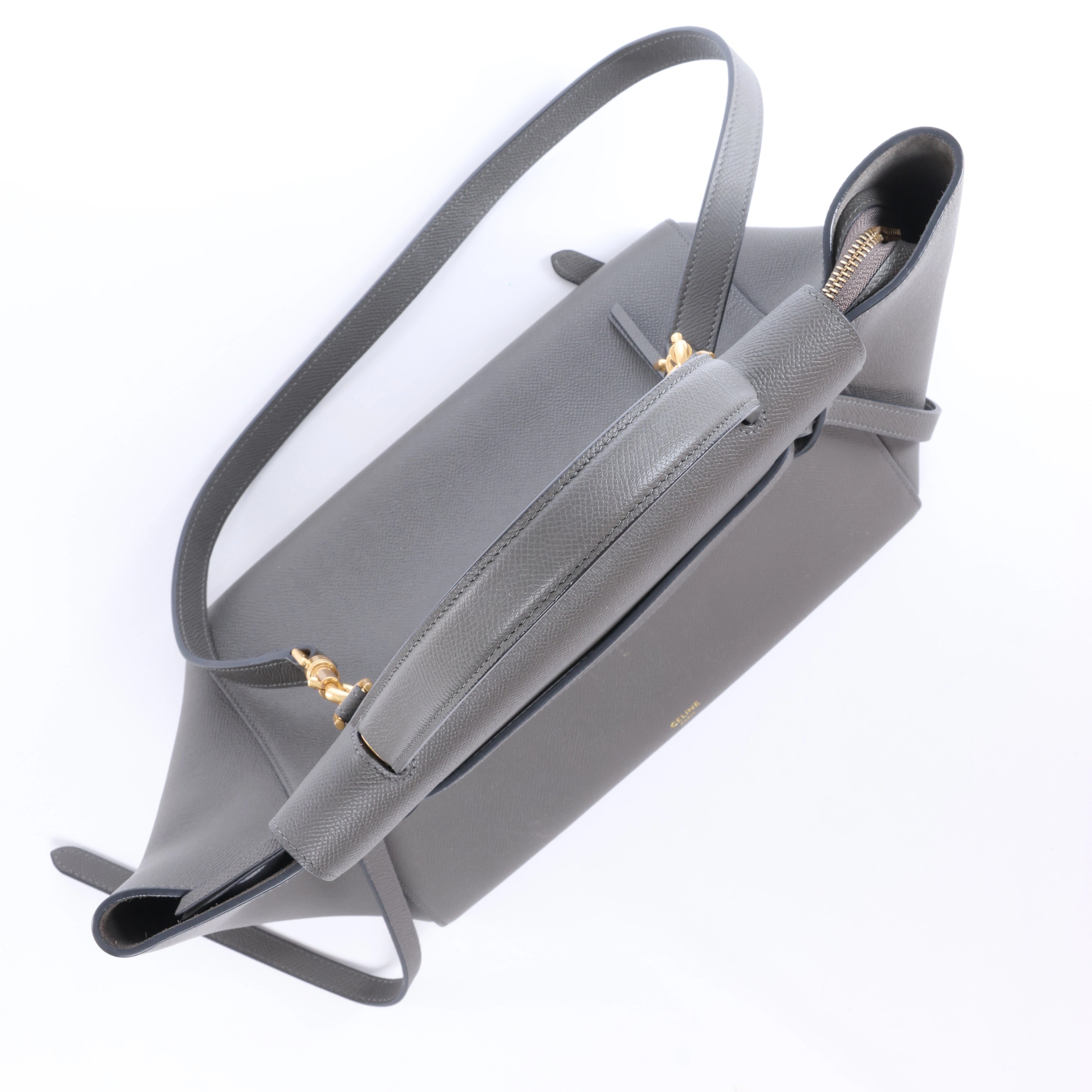 Celine Belt Bag Mini Leather 2 Way Handbag in Gray