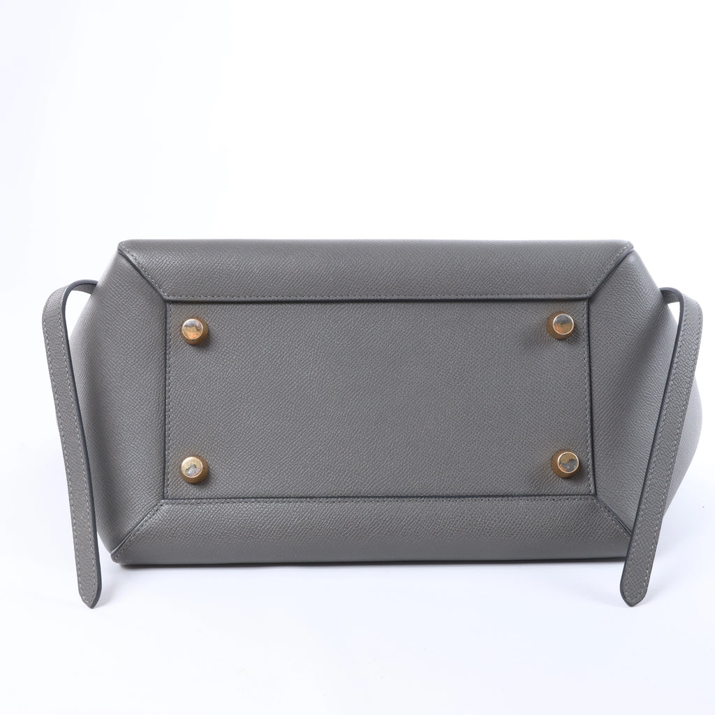 Celine Belt Bag Mini Leather 2 Way Handbag in Gray