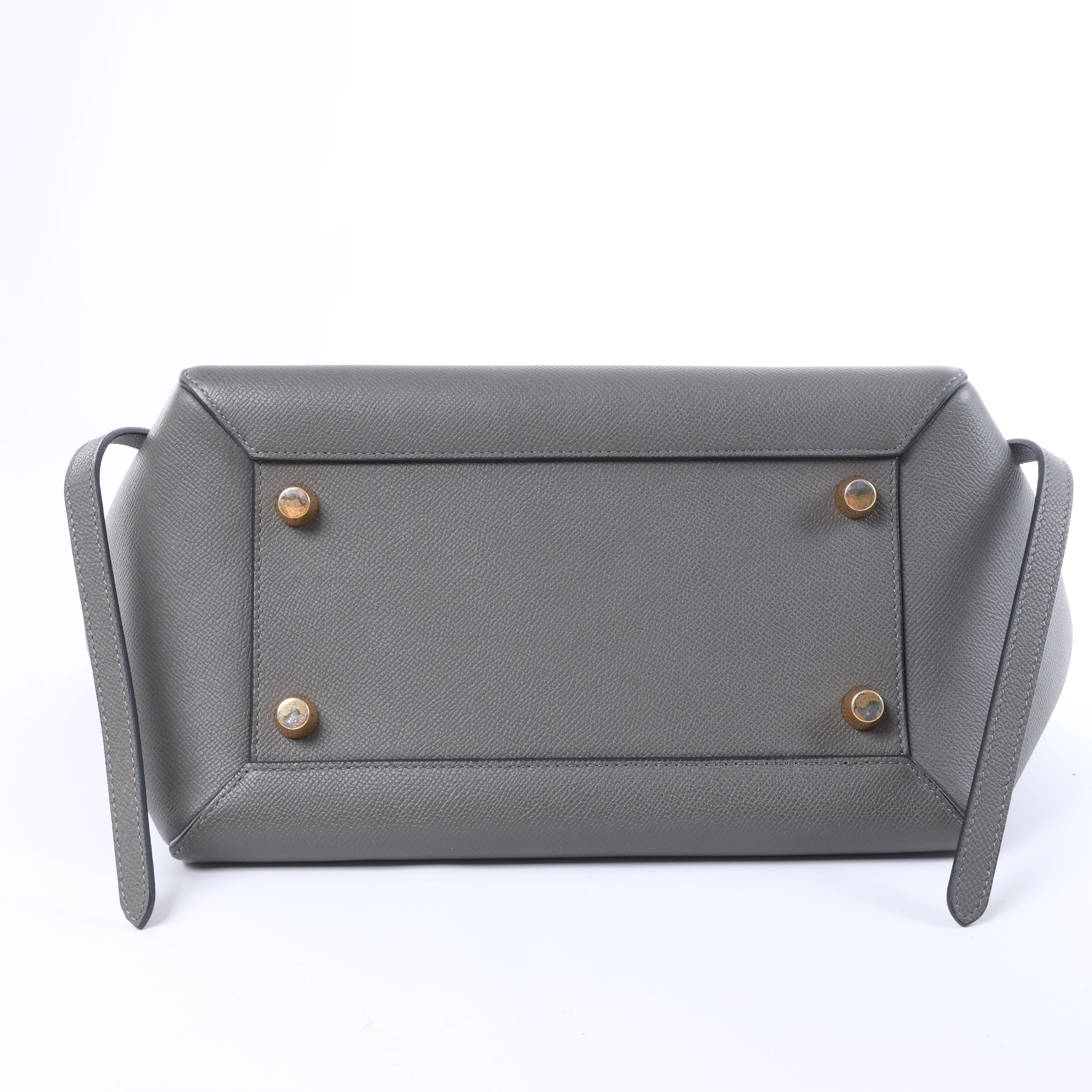 Celine Belt Bag Mini Leather 2 Way Handbag in Gray