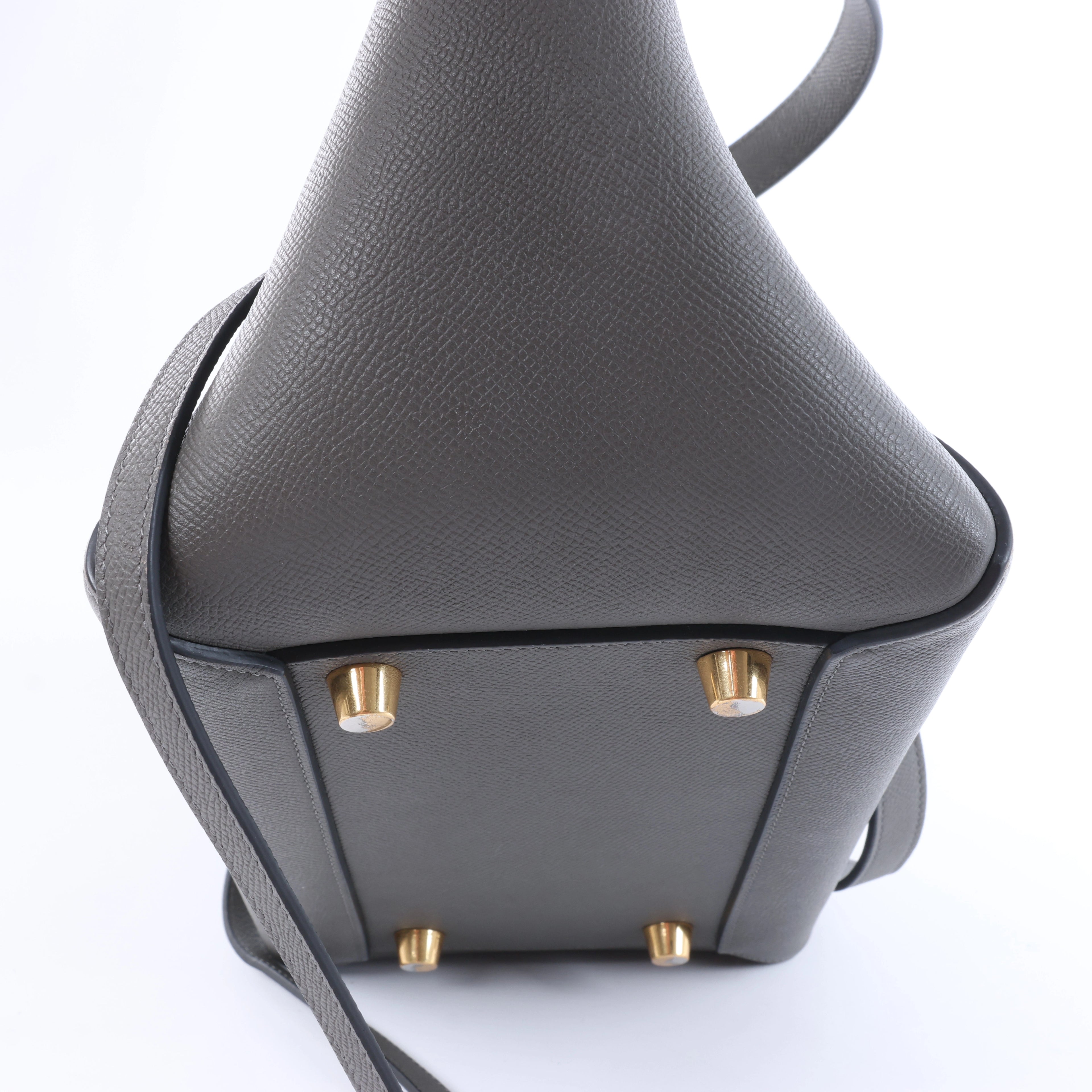 Celine Belt Bag Mini Leather 2 Way Handbag in Gray
