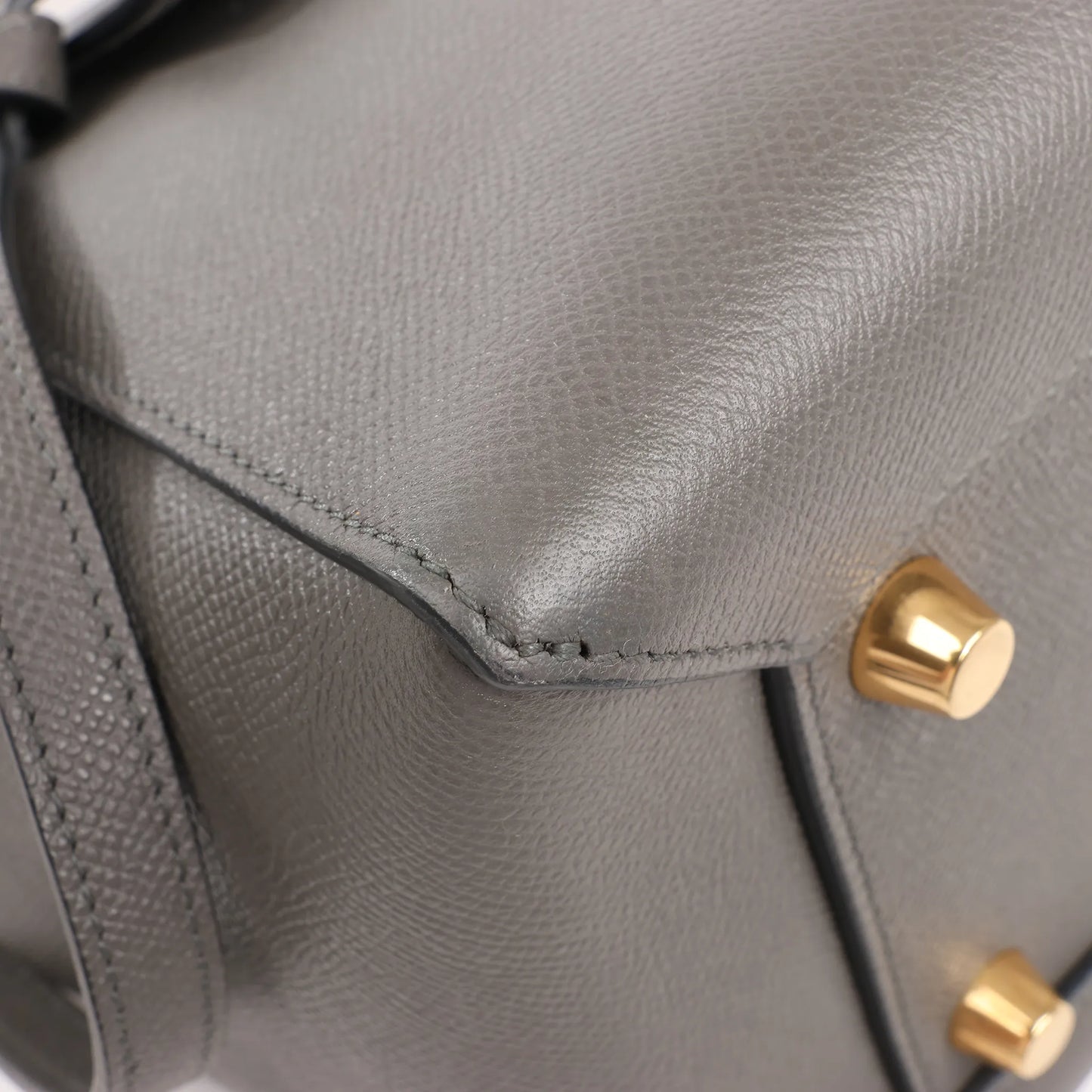 Mini sac ceinture Céline en cuir gris, à double usage