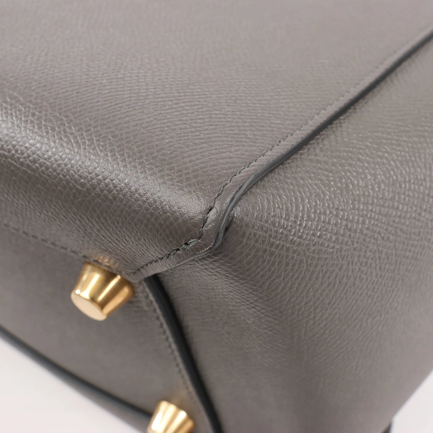 Mini sac ceinture Céline en cuir gris, à double usage