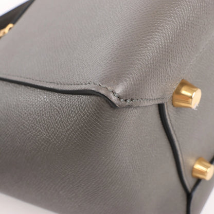 Mini sac ceinture Céline en cuir gris, à double usage