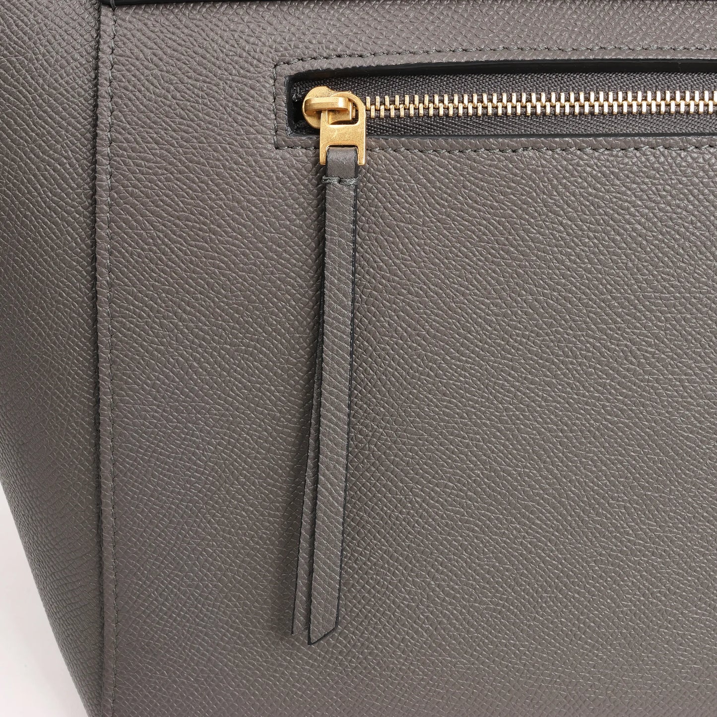 Mini sac ceinture Céline en cuir gris, à double usage