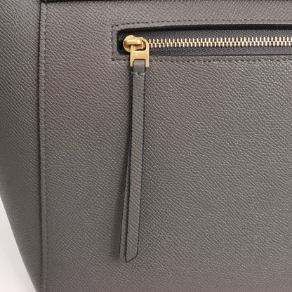 Mini sac ceinture Céline en cuir gris, à double usage