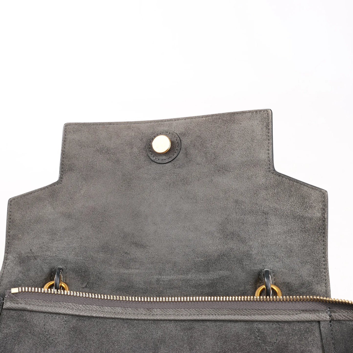 Mini sac ceinture Céline en cuir gris, à double usage