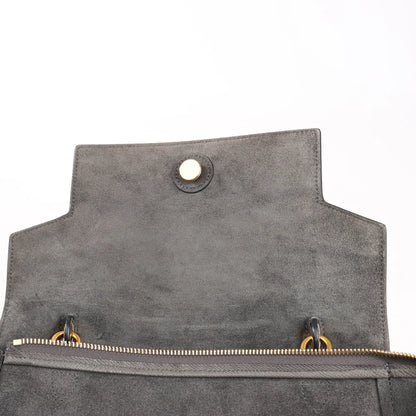 Mini sac ceinture Céline en cuir gris, à double usage