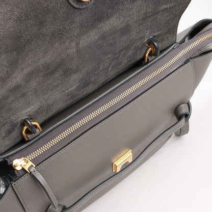 Mini sac ceinture Céline en cuir gris, à double usage