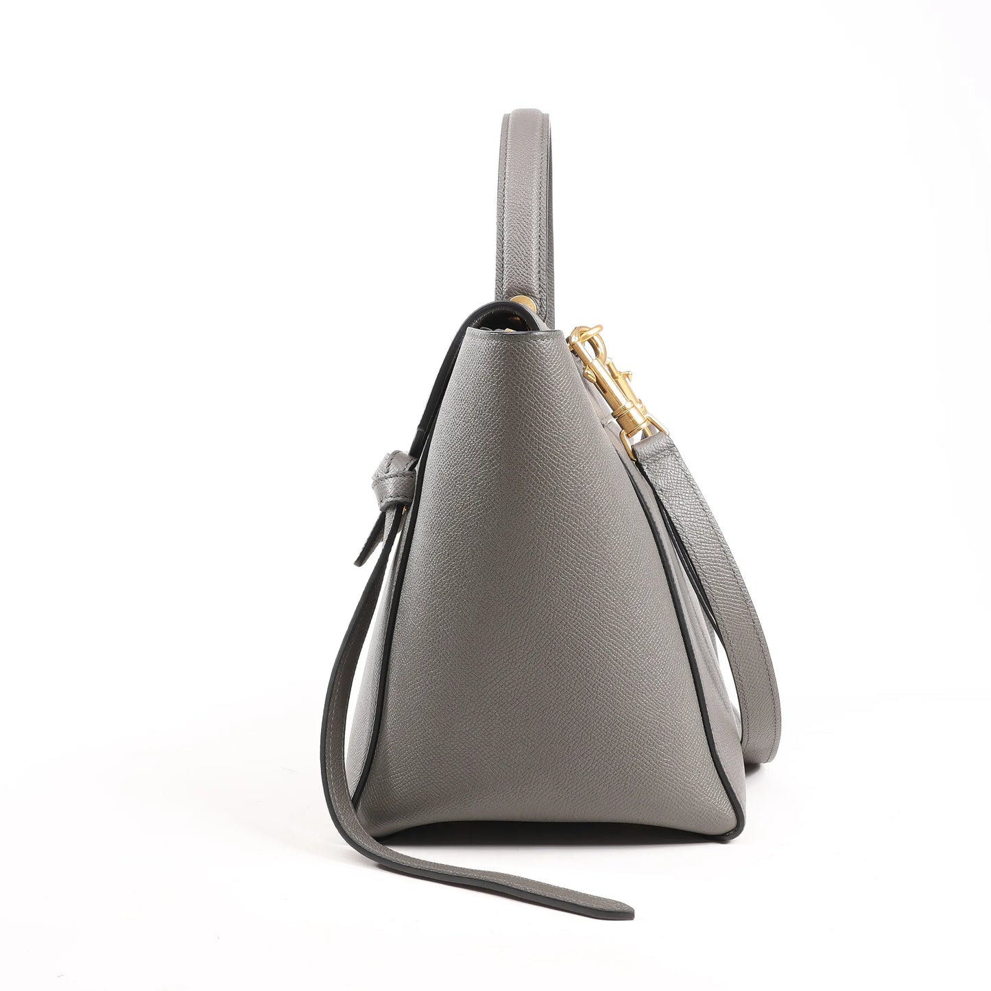 Mini sac ceinture Céline en cuir gris, à double usage