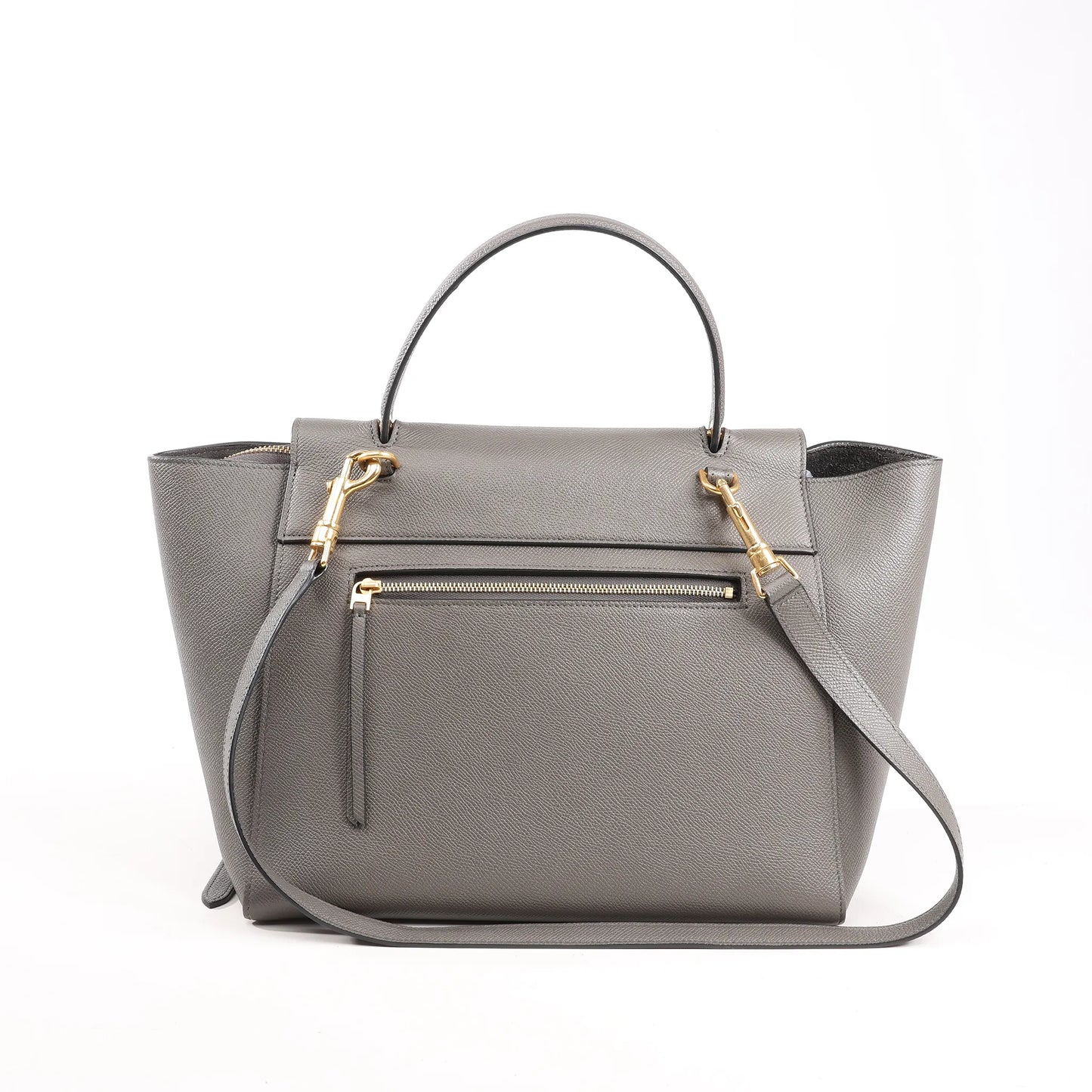 Mini sac ceinture Céline en cuir gris, à double usage