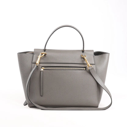 Mini sac ceinture Céline en cuir gris, à double usage