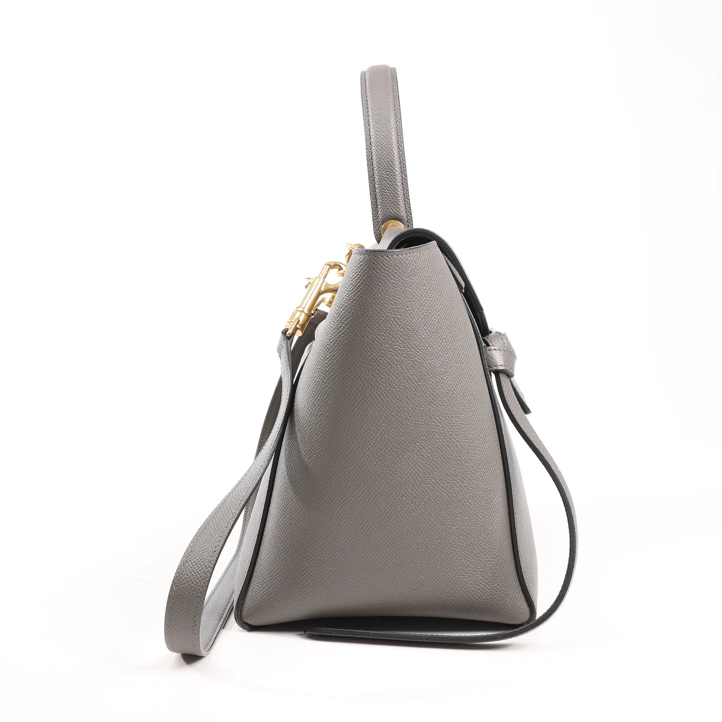 Mini sac ceinture Céline en cuir gris, à double usage