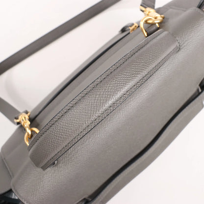 Mini sac ceinture Céline en cuir gris, à double usage