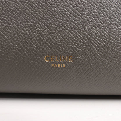 Mini sac ceinture Céline en cuir gris, à double usage