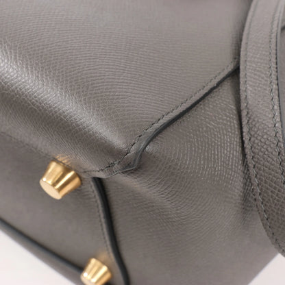 Mini sac ceinture Céline en cuir gris, à double usage