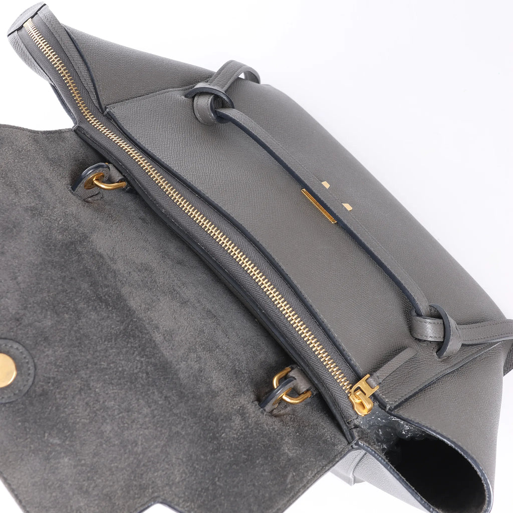 Celine Belt Bag Mini Leather 2way Handbag in Gray