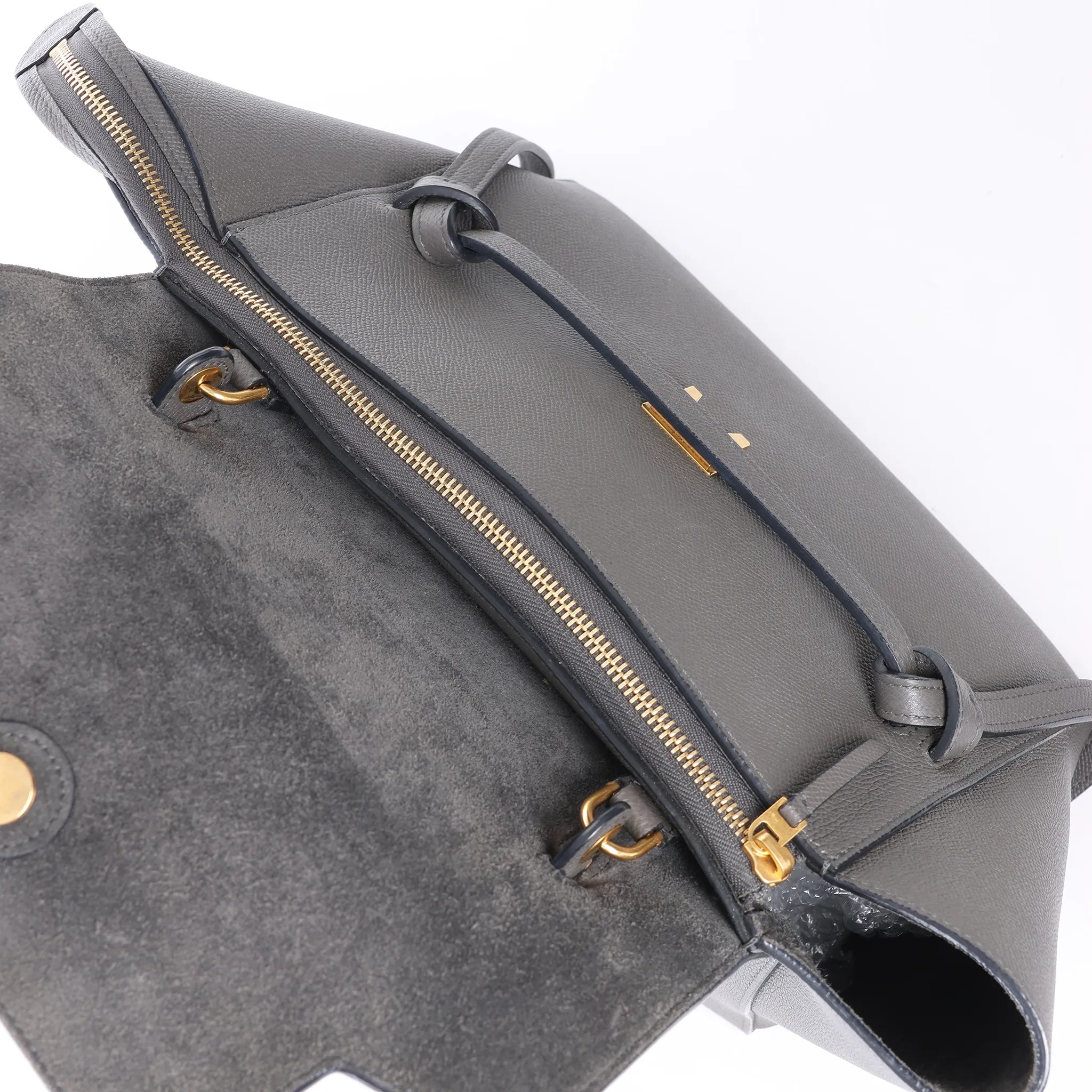 Celine Belt Bag Mini Leather 2way Handbag in Gray