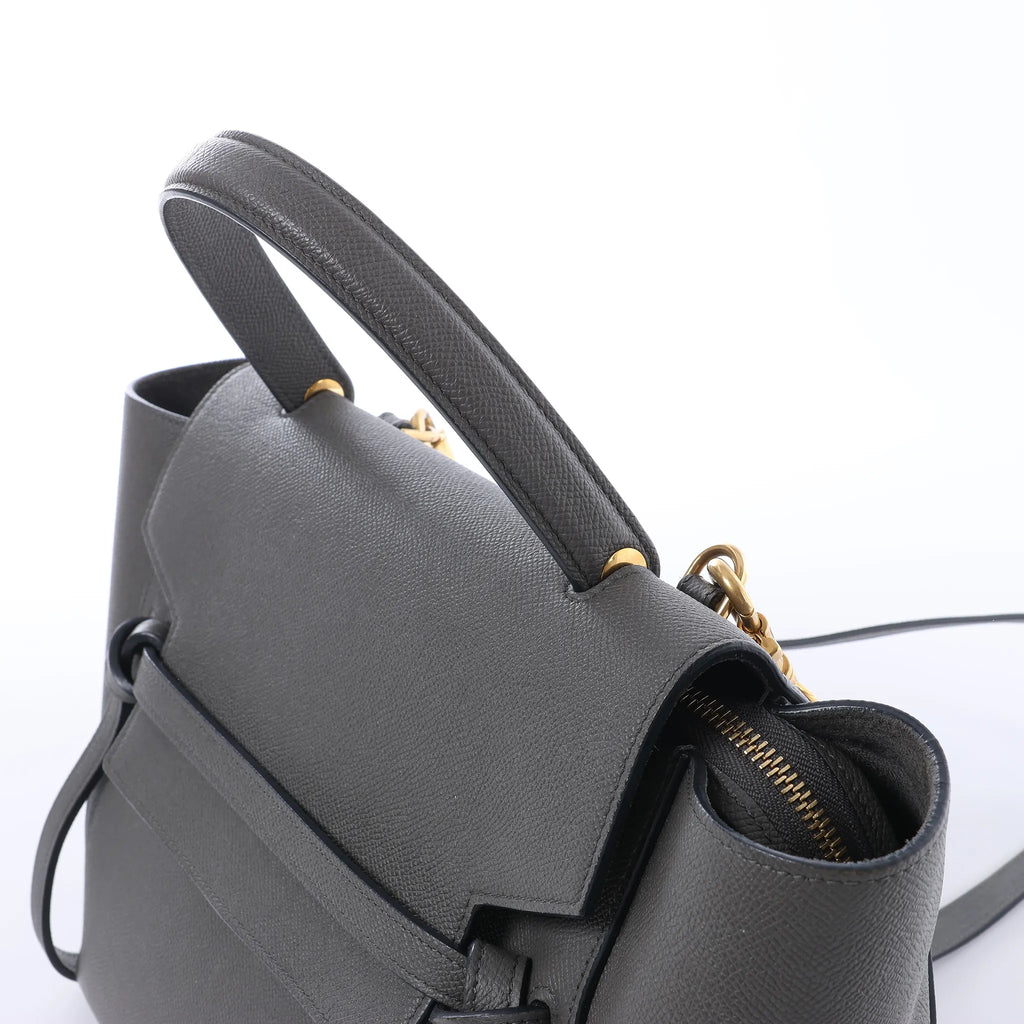 Celine Belt Bag Mini Leather 2way Handbag in Gray