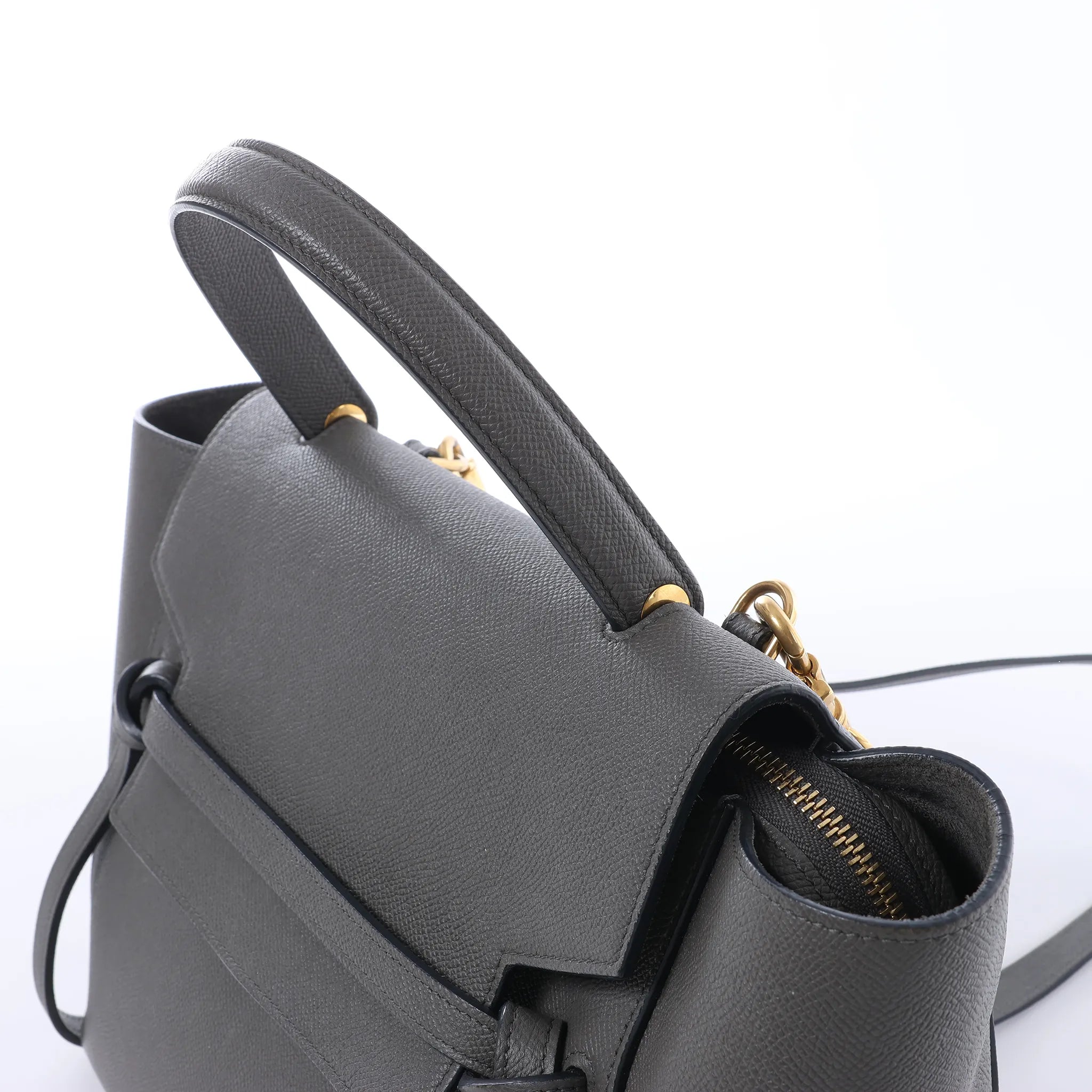 Celine Belt Bag Mini Leather 2way Handbag in Gray