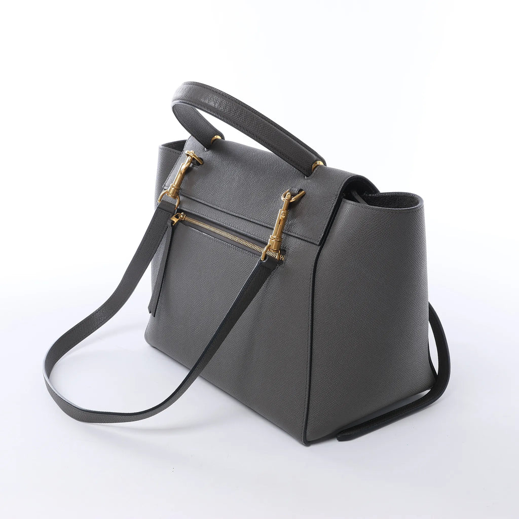 Celine Belt Bag Mini Leather 2way Handbag in Gray