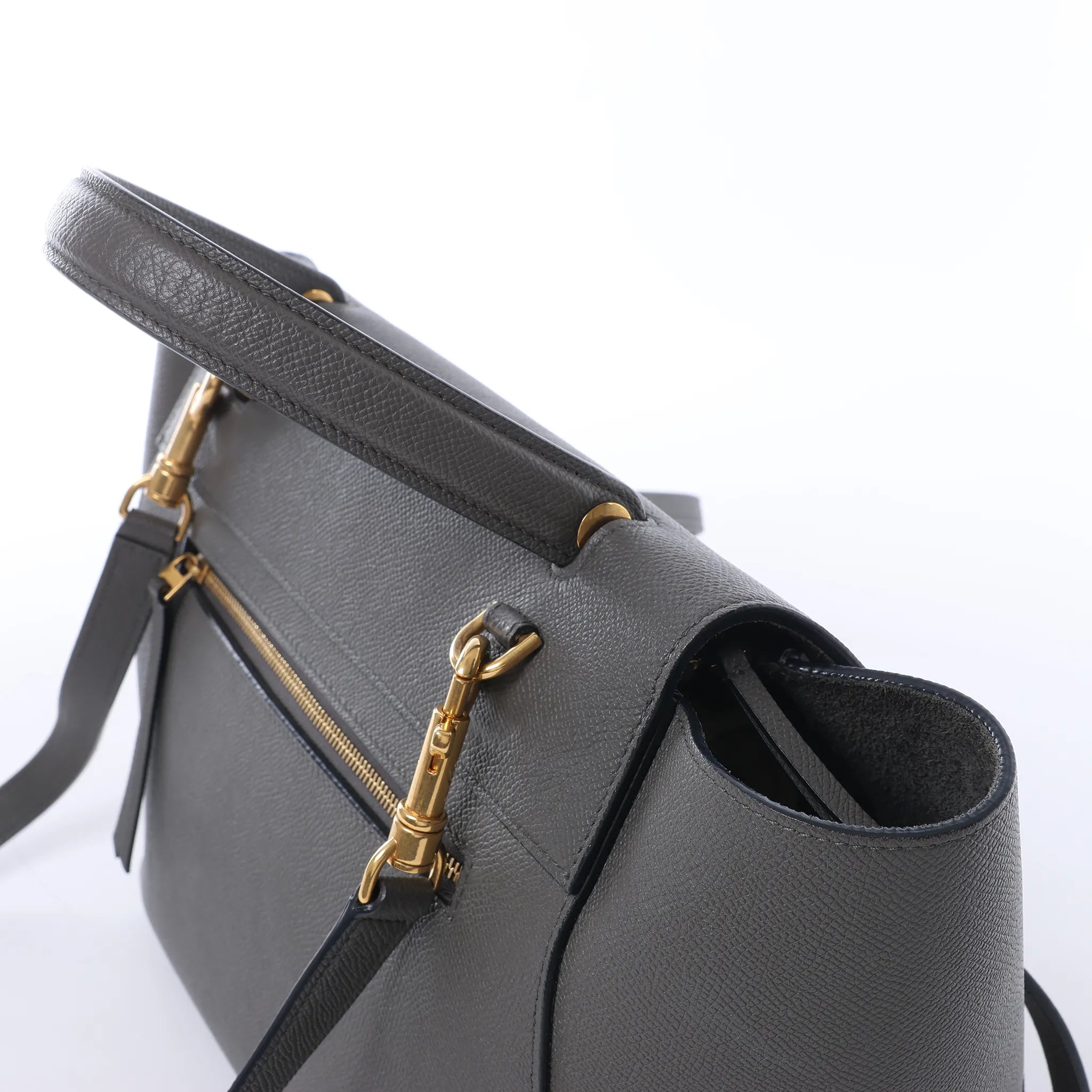 Celine Belt Bag Mini Leather 2way Handbag in Gray