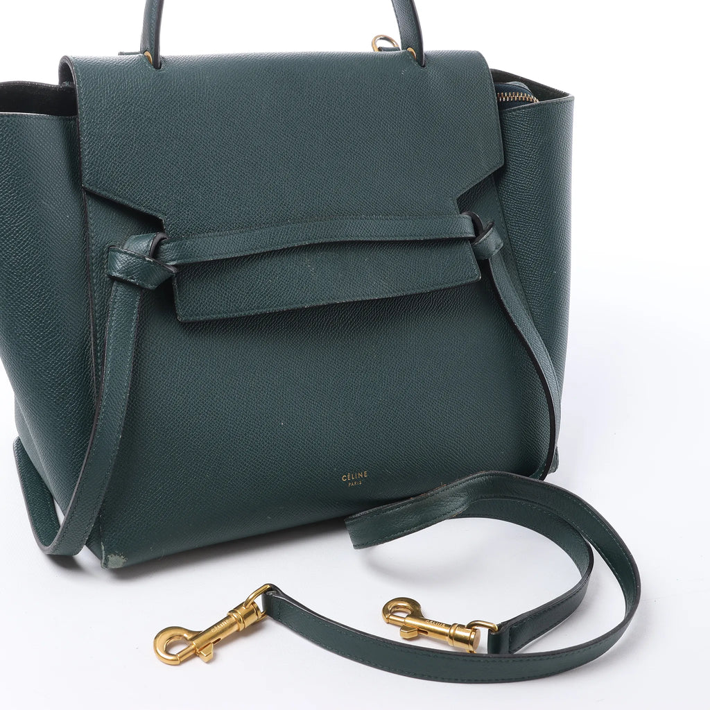 Celine Belt Bag Mini Leather 2way Handbag in Green