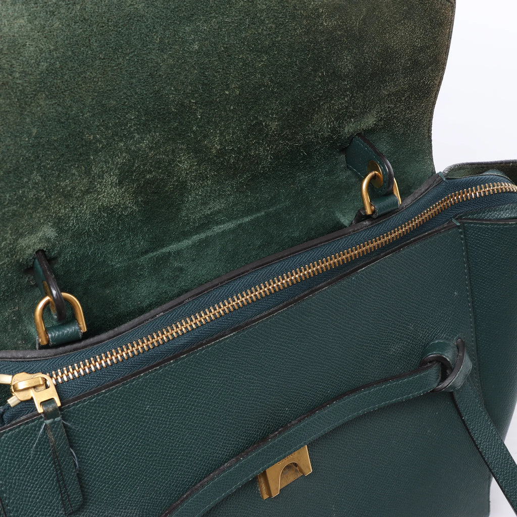 Celine Belt Bag Mini Leather 2way Handbag in Green