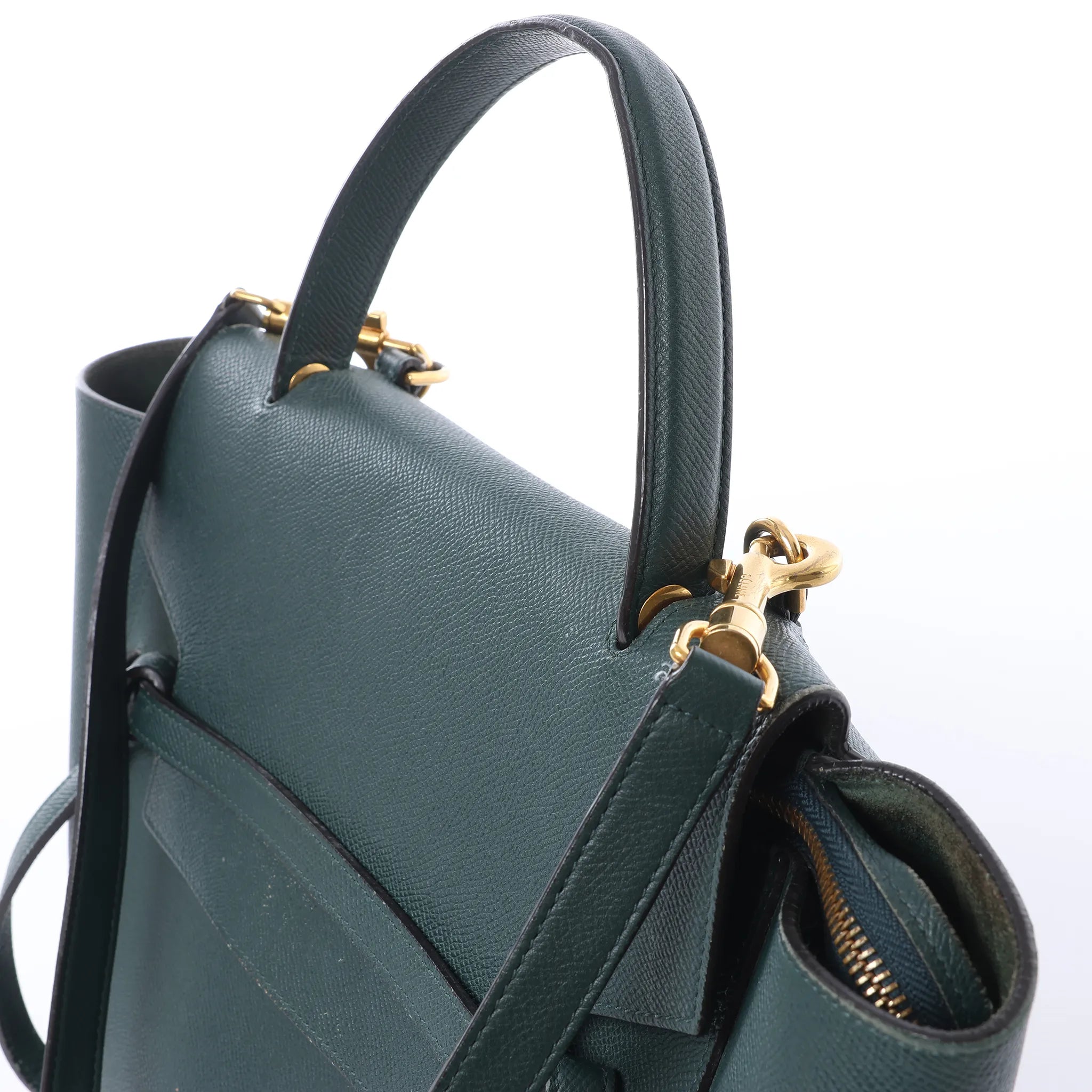 Celine Belt Bag Mini Leather 2way Handbag in Green