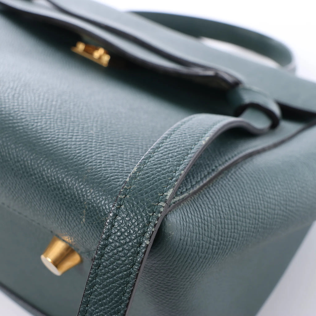 Celine Belt Bag Mini Leather 2way Handbag in Green