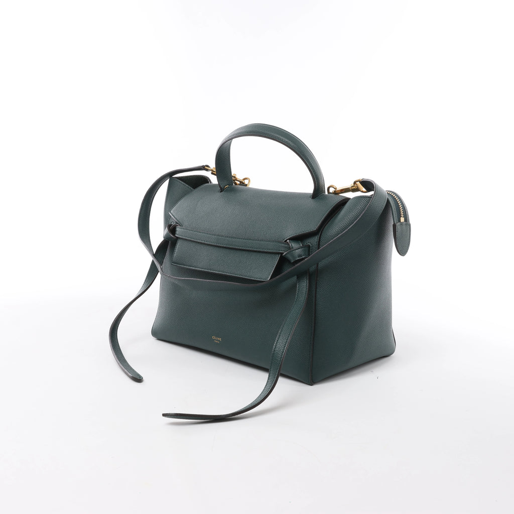 Celine Belt Bag Mini Leather 2Way Handbag in Green