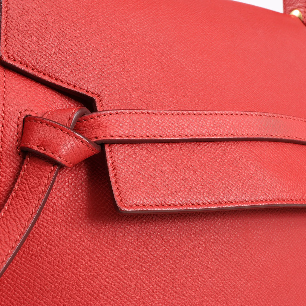 Celine Belt Bag Mini Leather 2way Handbag in Red