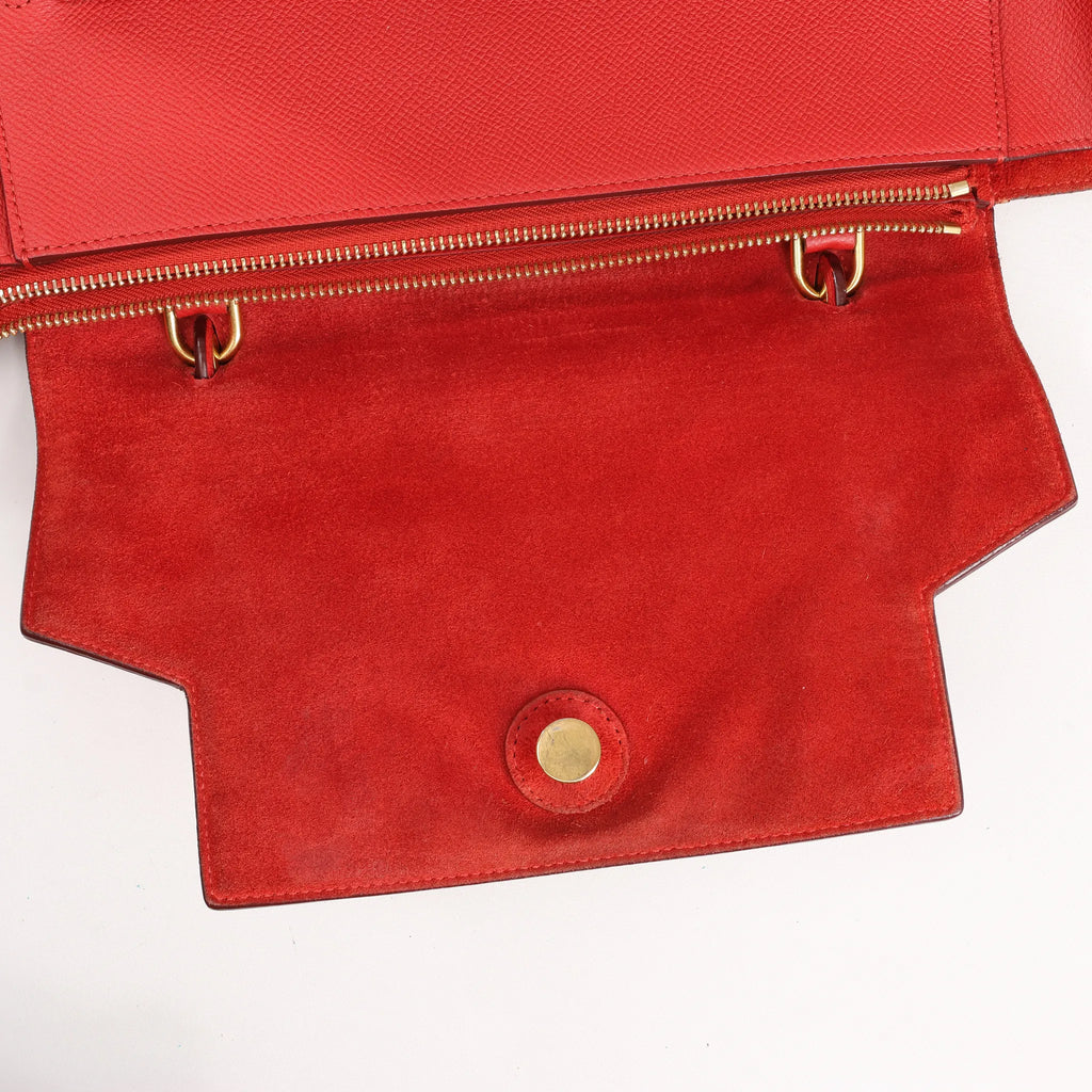 Celine Belt Bag Mini Leather 2way Handbag in Red