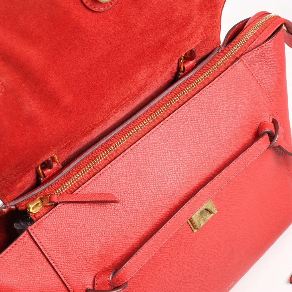 Celine Belt Bag Mini Leather 2way Handbag in Red