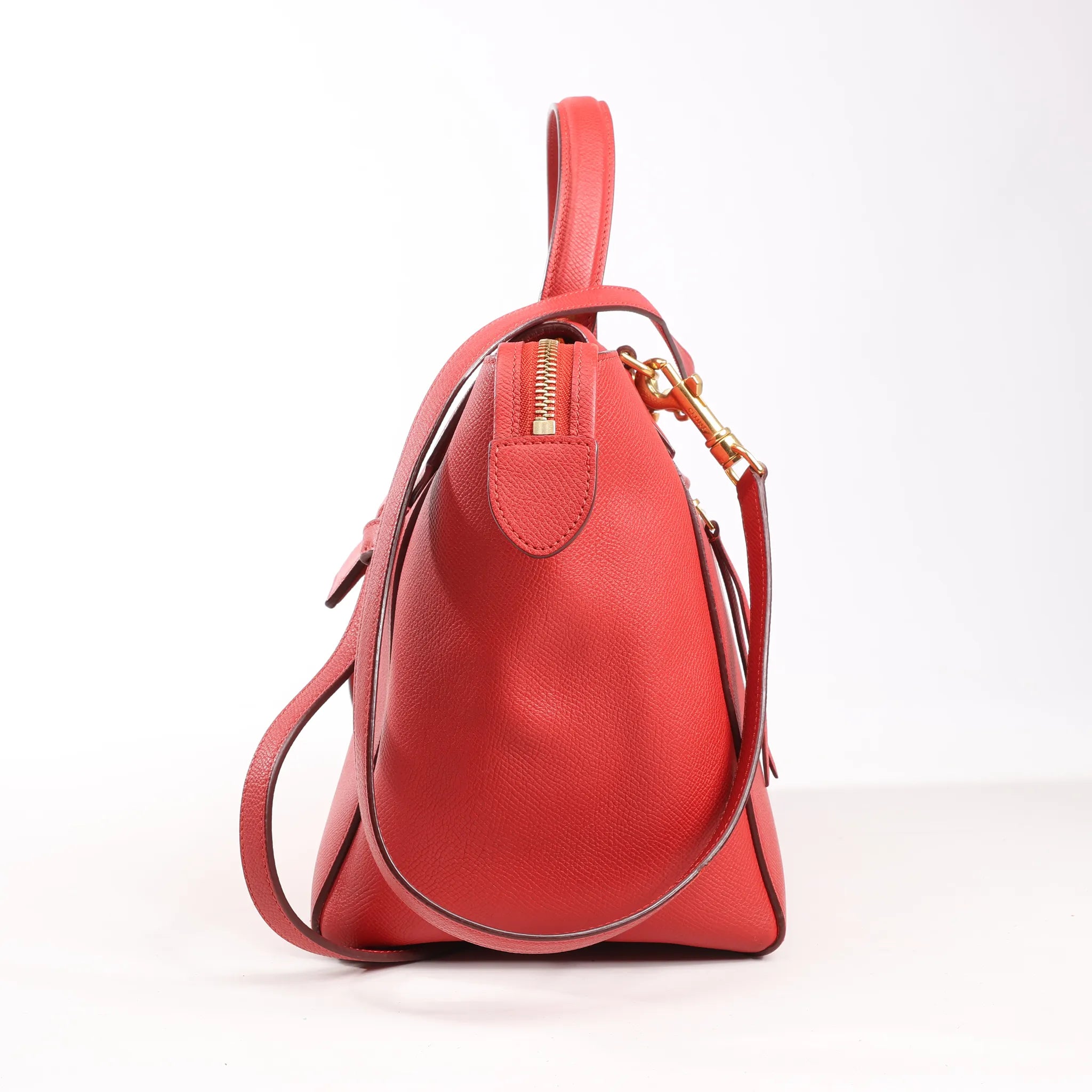 Celine Belt Bag Mini Leather 2way Handbag in Red