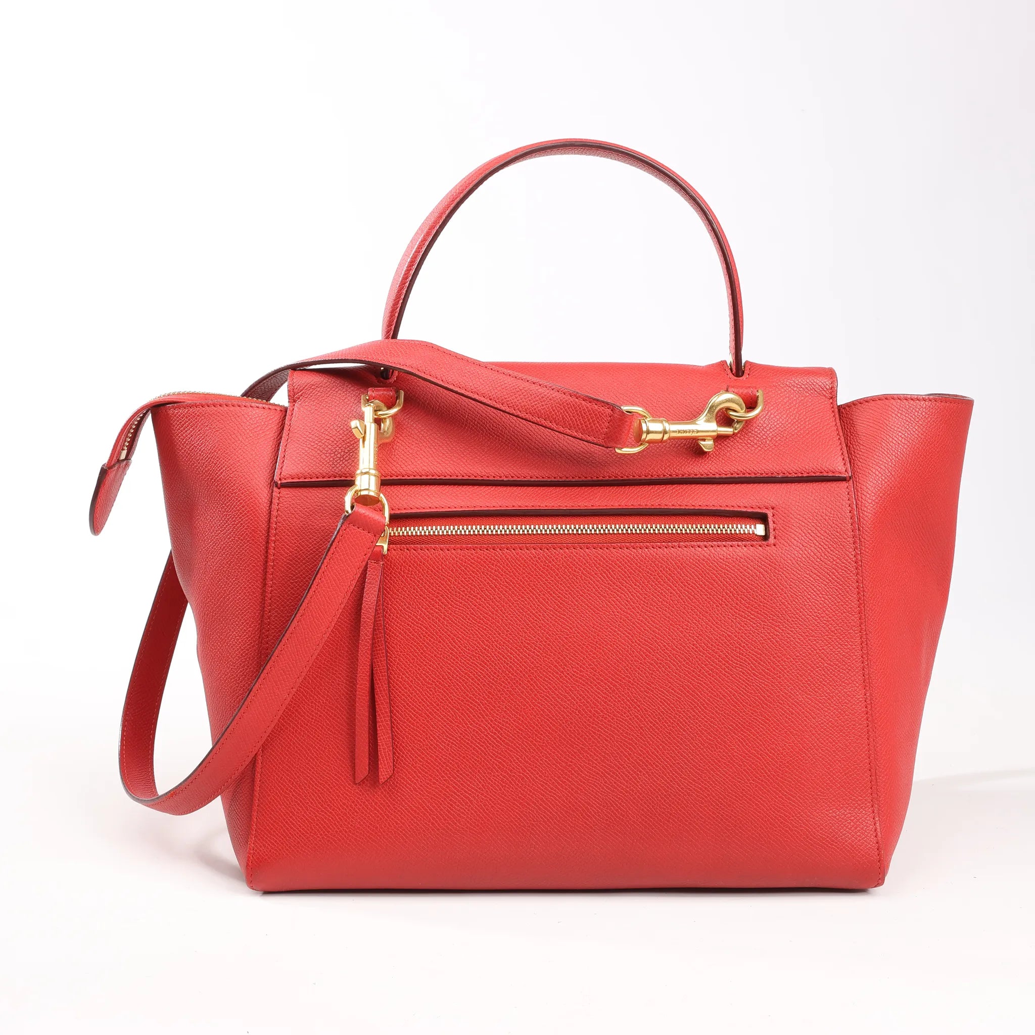 Celine Belt Bag Mini Leather 2way Handbag in Red