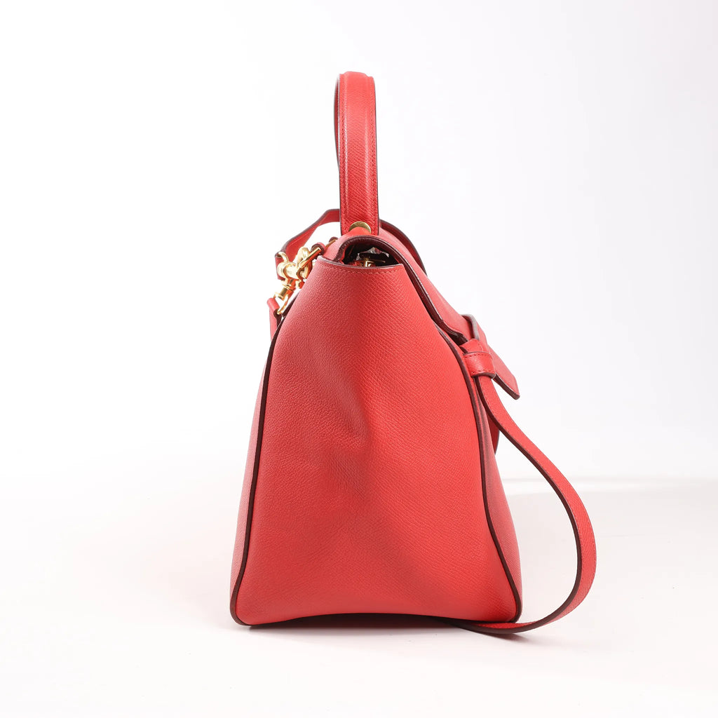 Celine Belt Bag Mini Leather 2way Handbag in Red