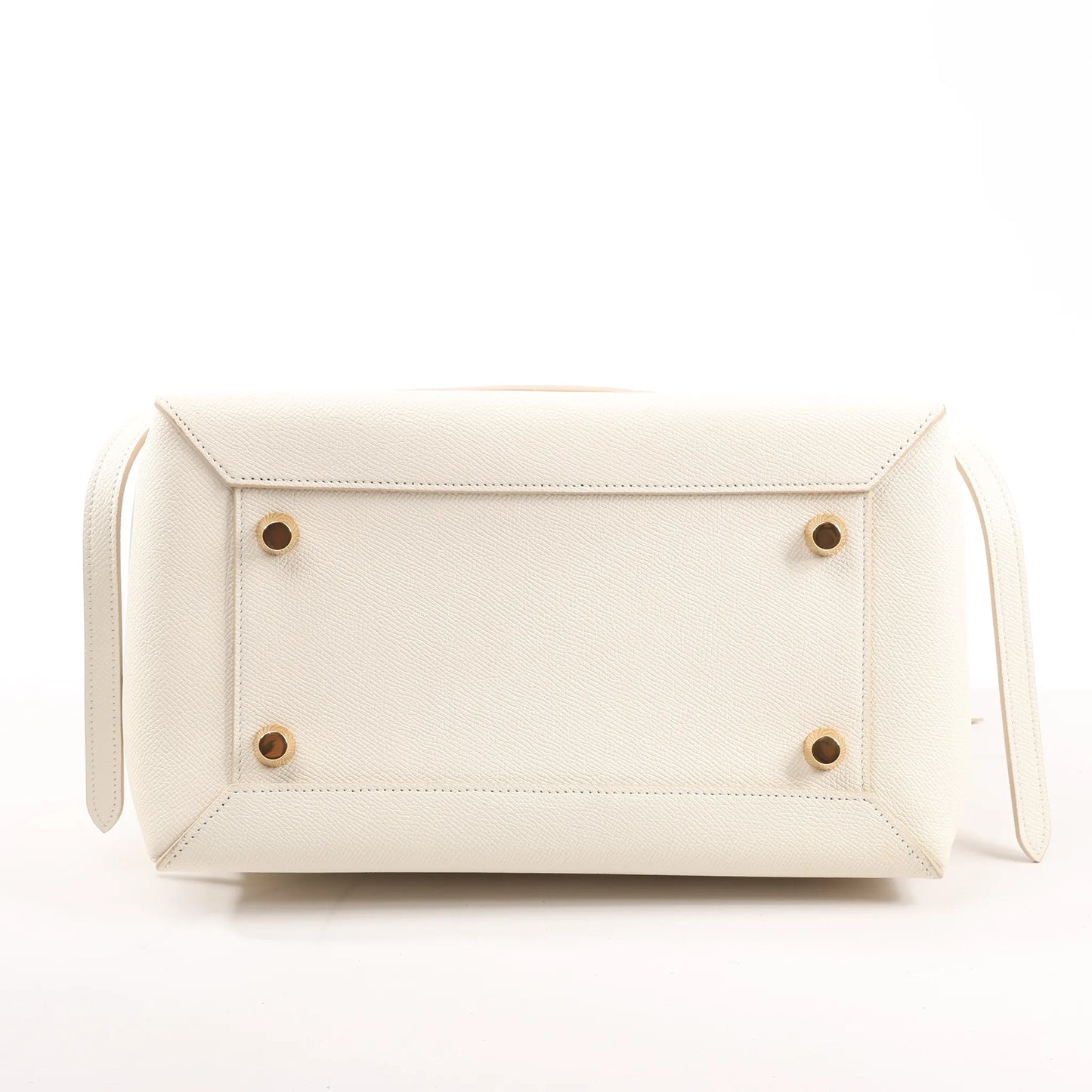 CELINE Belt Bag Grained Leather Mini 2Way Handbag in White