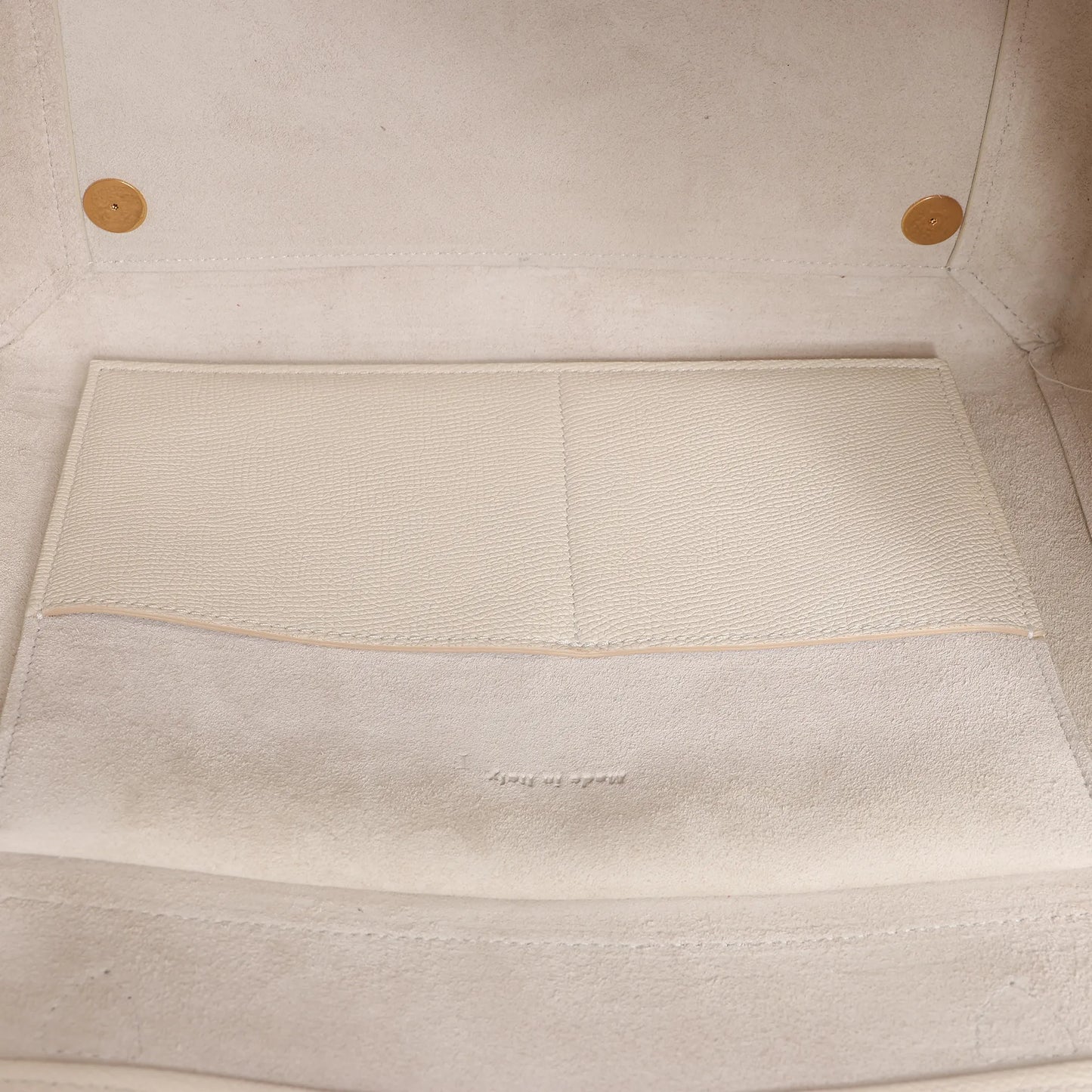 CELINE Belt Bag Grained Leather Mini 2Way Handbag in White