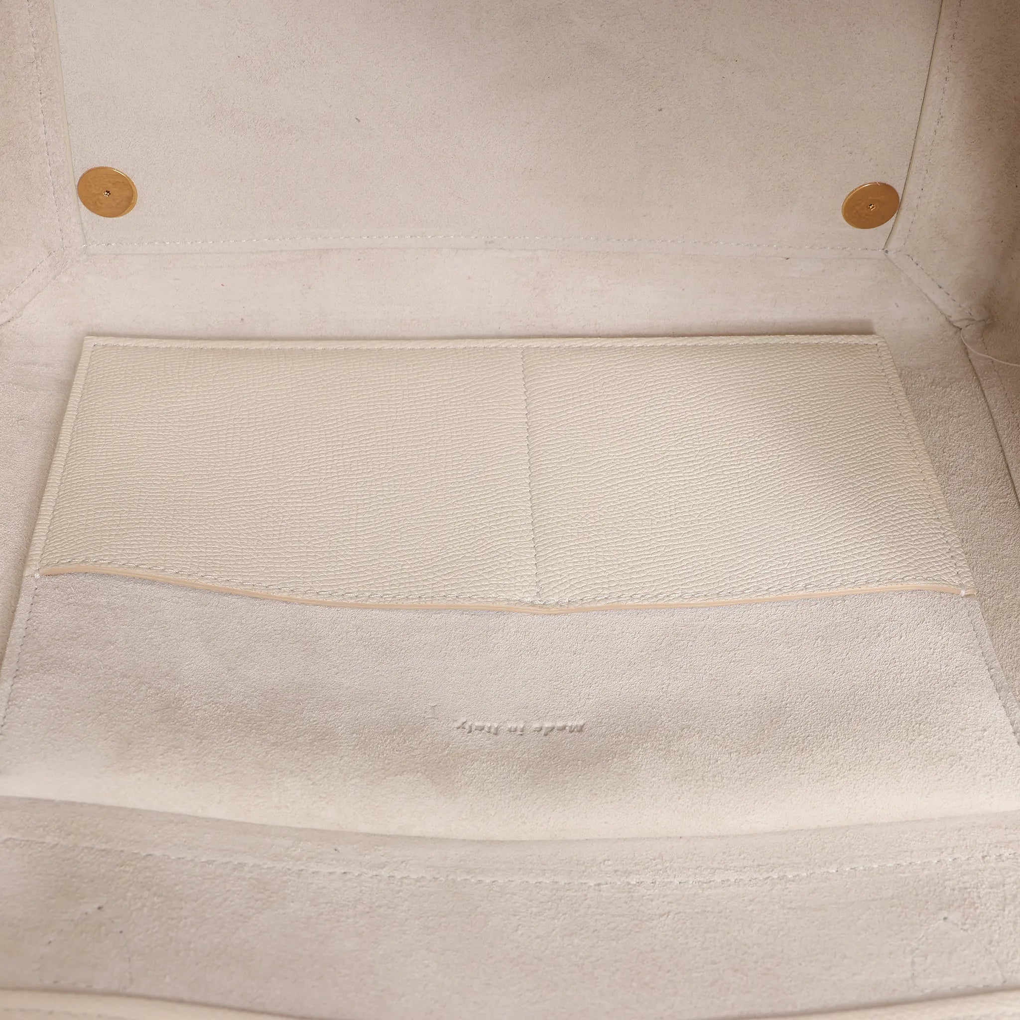 CELINE Belt Bag Grained Leather Mini 2Way Handbag in White