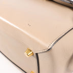 CELINE Belt Bag Grained Leather Mini 2Way Handbag in Beige