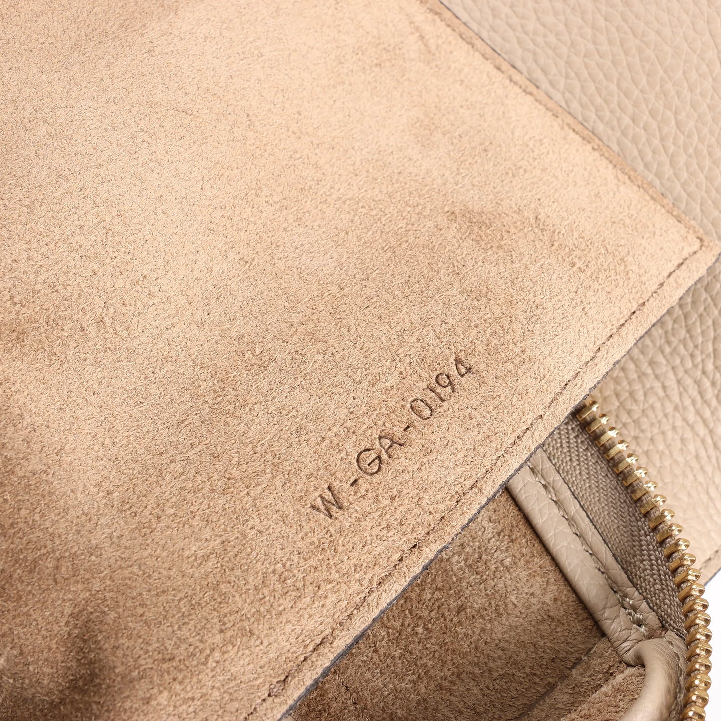 CELINE Belt Bag Grained Leather Mini 2Way Handbag in Beige