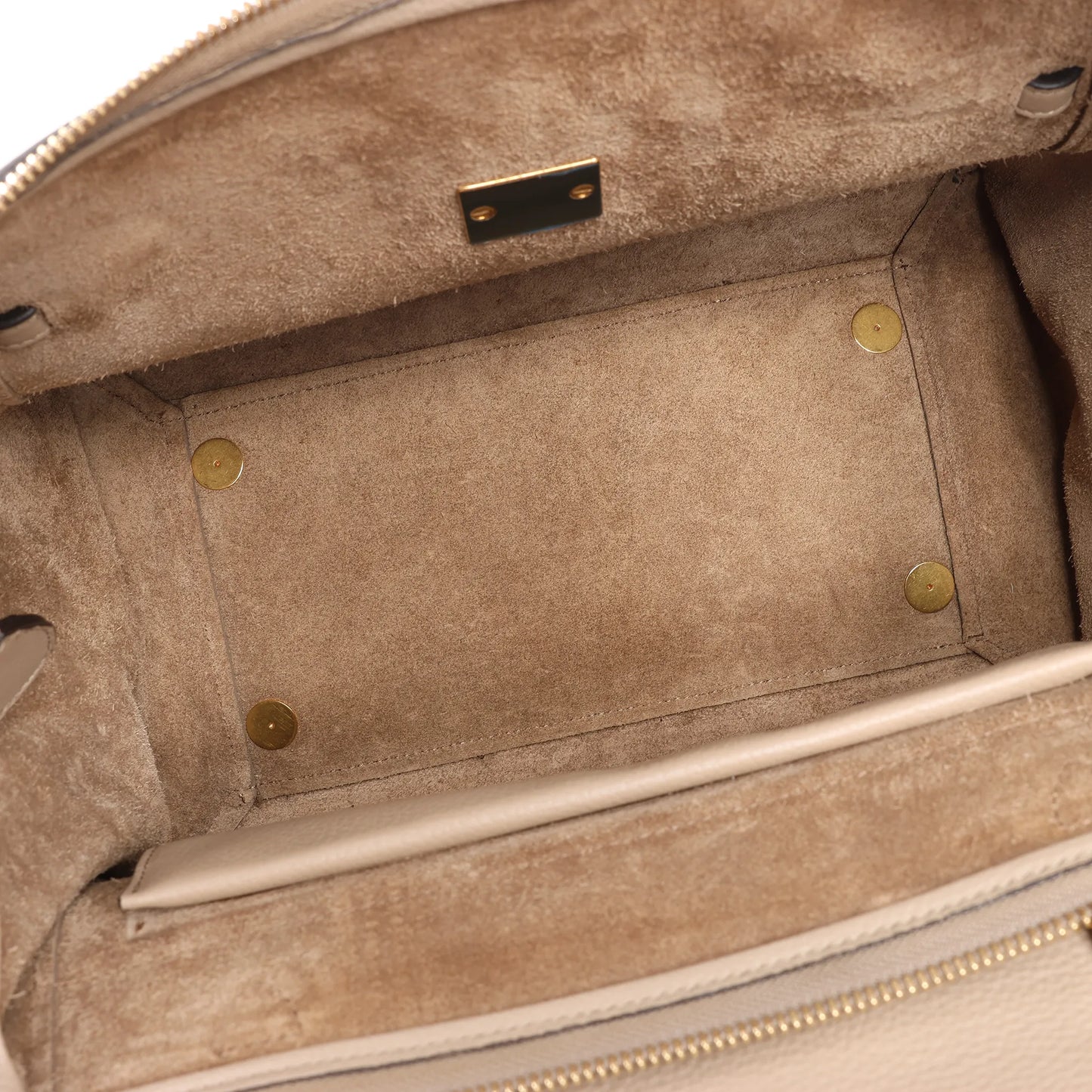 CELINE Belt Bag Grained Leather Mini 2Way Handbag in Beige