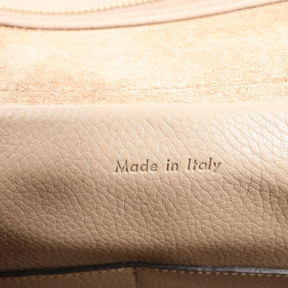 CELINE Belt Bag Grained Leather Mini 2Way Handbag in Beige